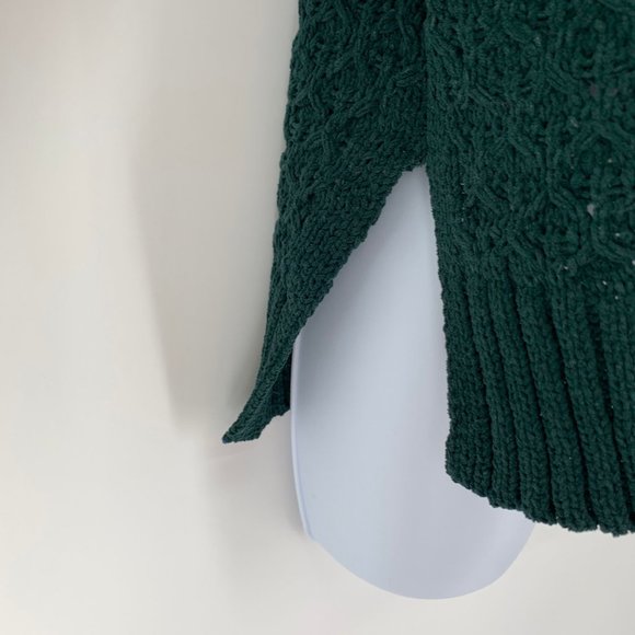 A New Day NWT Women's Green Crew Neck Chunky Knit Pullover Sweater Size XS - Picture 4 of 7